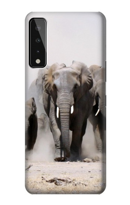 W3142 éléphant d'Afrique Etui Coque Housse et Flip Housse Cuir pour LG Stylo 7 4G