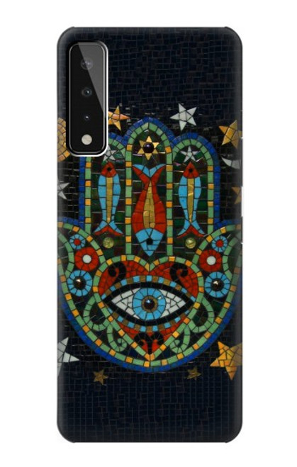 W3175 Hamsa Mosaïques main Etui Coque Housse et Flip Housse Cuir pour LG Stylo 7 4G