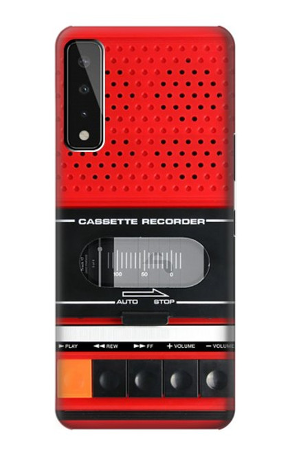 W3204 Rouge Cassette Recorder graphique Etui Coque Housse et Flip Housse Cuir pour LG Stylo 7 4G