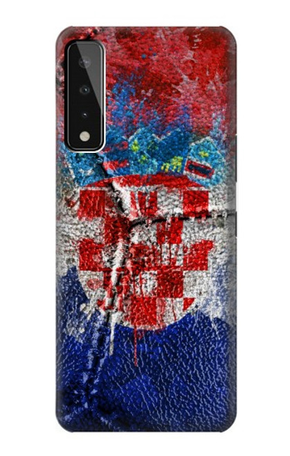 W3313 Croatie Drapeau graphique Football Millésime Etui Coque Housse et Flip Housse Cuir pour LG Stylo 7 4G