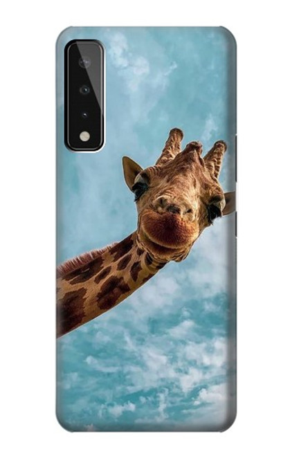 W3680 Girafe de sourire mignon Etui Coque Housse et Flip Housse Cuir pour LG Stylo 7 4G