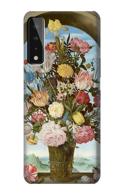 W3749 Vase de fleurs Etui Coque Housse et Flip Housse Cuir pour LG Stylo 7 4G