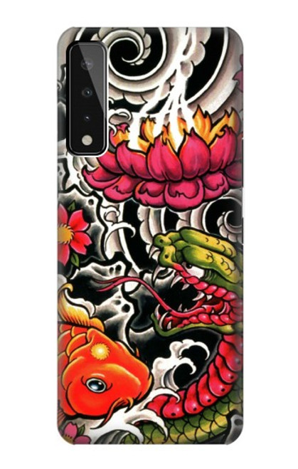 W0605 Yakuza tatouage Etui Coque Housse et Flip Housse Cuir pour LG Stylo 7 5G