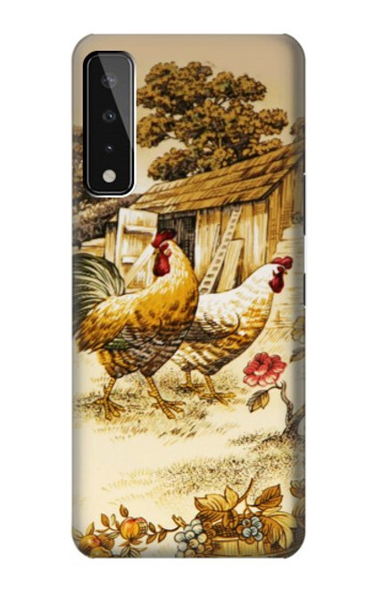 W2181 Français Pays Poulet Etui Coque Housse et Flip Housse Cuir pour LG Stylo 7 5G