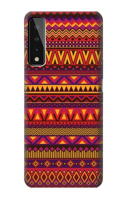 W3404 Aztèques Motif Etui Coque Housse et Flip Housse Cuir pour LG Stylo 7 5G