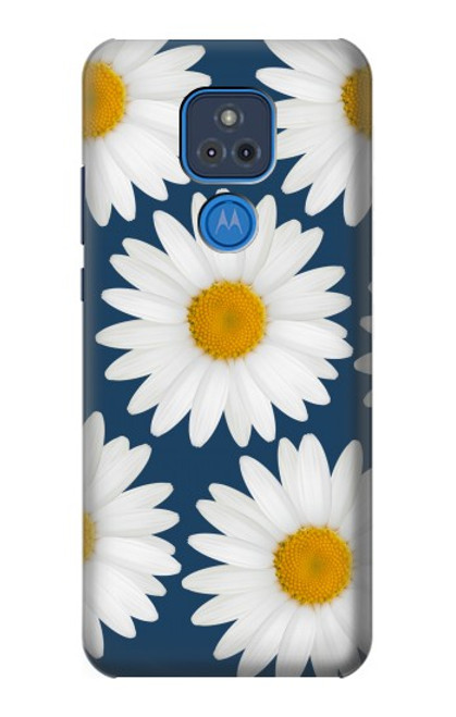 W3009 Daisy bleu Etui Coque Housse et Flip Housse Cuir pour Motorola Moto G Play (2021)