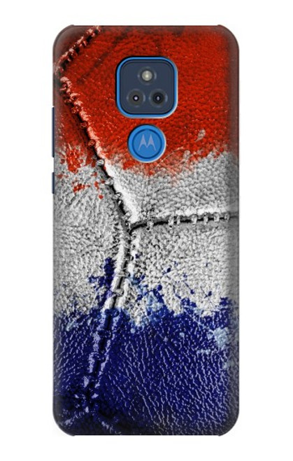 W3304 France Drapeau graphique Football Millésime Etui Coque Housse et Flip Housse Cuir pour Motorola Moto G Play (2021)