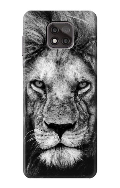 W3372 Lion Visage Etui Coque Housse et Flip Housse Cuir pour Motorola Moto G Power (2021)