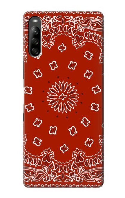 W3355 Motif Bandana Rouge Etui Coque Housse et Flip Housse Cuir pour Sony Xperia L5