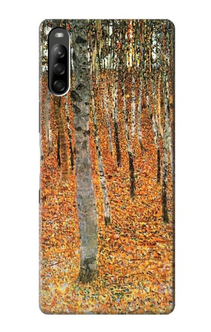 W3380 Gustav Klimt Bouleau Forêt Etui Coque Housse et Flip Housse Cuir pour Sony Xperia L5