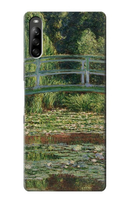 W3674 Claude Monet La passerelle japonaise et la piscine de nénuphars Etui Coque Housse et Flip Housse Cuir pour Sony Xperia L5