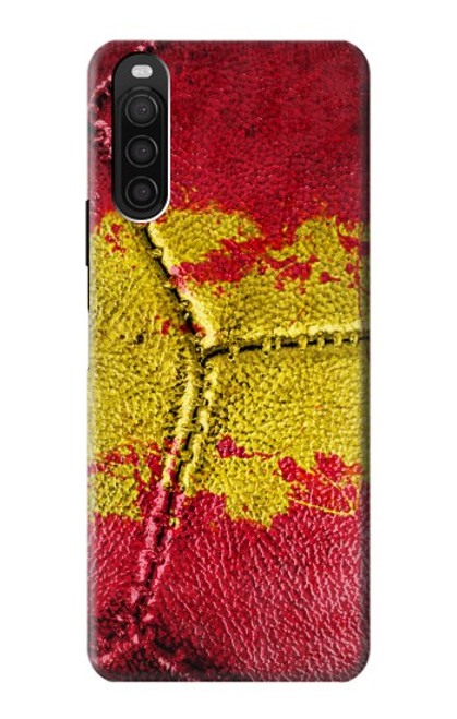 W3315 Espagne Drapeau graphique Football Millésime Etui Coque Housse et Flip Housse Cuir pour Sony Xperia 10 III