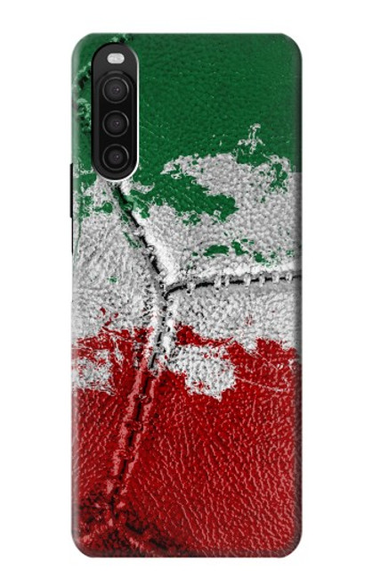 W3318 Italie Drapeau graphique Football Millésime Etui Coque Housse et Flip Housse Cuir pour Sony Xperia 10 III