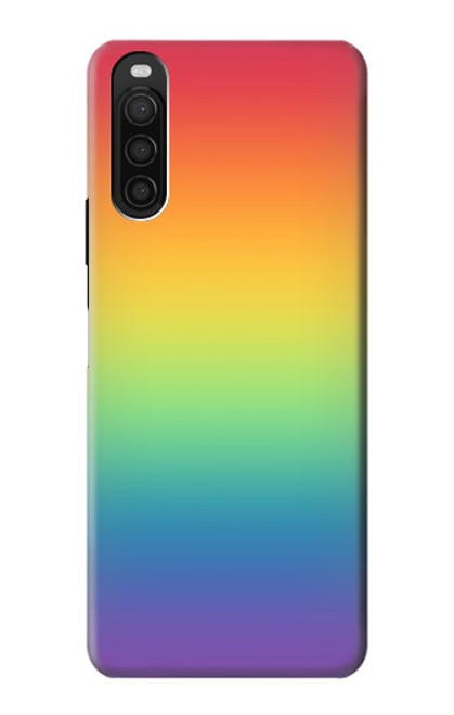 W3698 Drapeau de fierté LGBT Etui Coque Housse et Flip Housse Cuir pour Sony Xperia 10 III