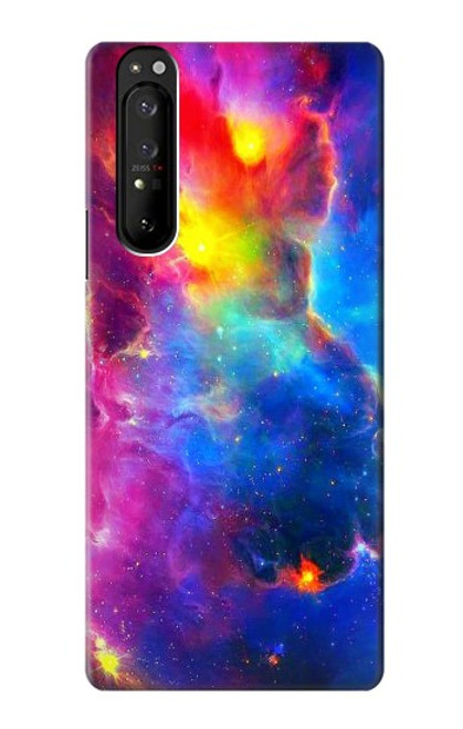 W3371 Ciel de nébuleuse Etui Coque Housse et Flip Housse Cuir pour Sony Xperia 1 III