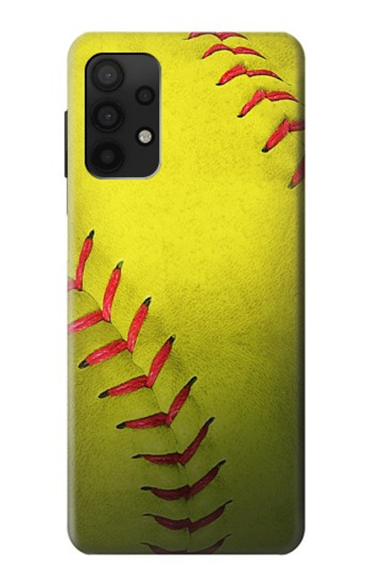 W3031 Softball balle jaune Etui Coque Housse et Flip Housse Cuir pour Samsung Galaxy A32 4G