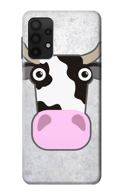 W3257 Vache Dessin animé Etui Coque Housse et Flip Housse Cuir pour Samsung Galaxy A32 4G