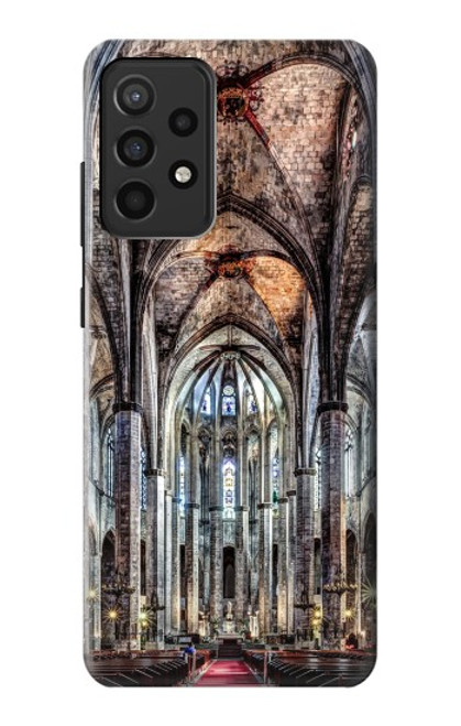 W3210 Santa Maria Del Mar Cathedral Etui Coque Housse et Flip Housse Cuir pour Samsung Galaxy A52, Galaxy A52 5G