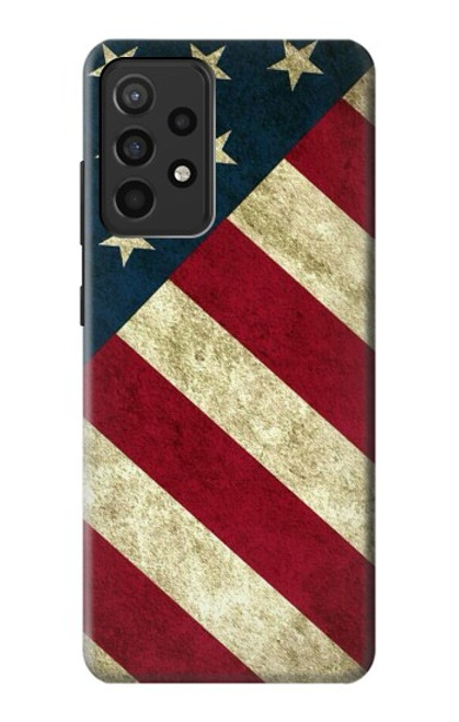 W3295 Drapeau national des États-Unis Etui Coque Housse et Flip Housse Cuir pour Samsung Galaxy A52, Galaxy A52 5G