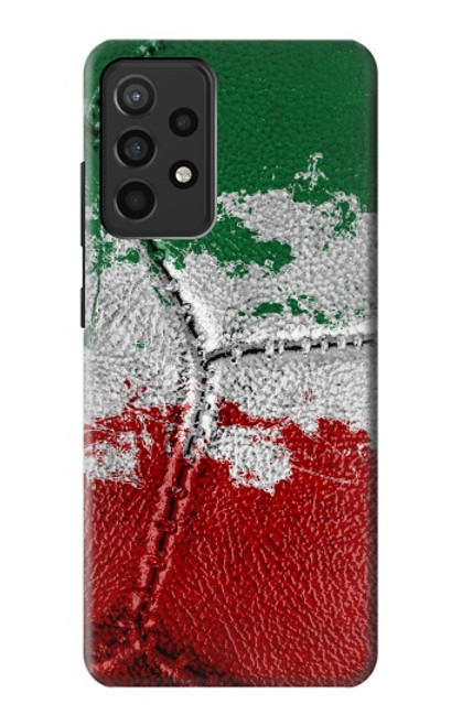 W3318 Italie Drapeau graphique Football Millésime Etui Coque Housse et Flip Housse Cuir pour Samsung Galaxy A52, Galaxy A52 5G