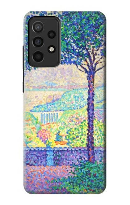 W3349 Paul Signac Terrasse de Meudon Etui Coque Housse et Flip Housse Cuir pour Samsung Galaxy A52, Galaxy A52 5G