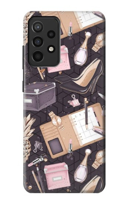 W3448 Mode Etui Coque Housse et Flip Housse Cuir pour Samsung Galaxy A52, Galaxy A52 5G