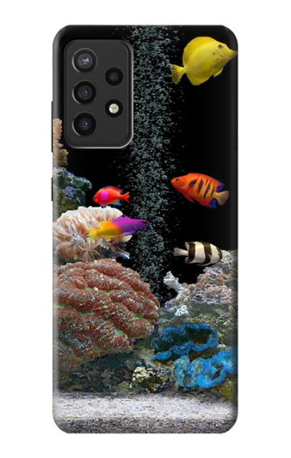 W0226 L'aquarium Etui Coque Housse et Flip Housse Cuir pour Samsung Galaxy A72, Galaxy A72 5G