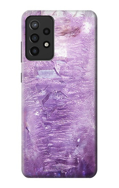 W2690 Cristaux améthyste imprimés graphiques Etui Coque Housse et Flip Housse Cuir pour Samsung Galaxy A72, Galaxy A72 5G