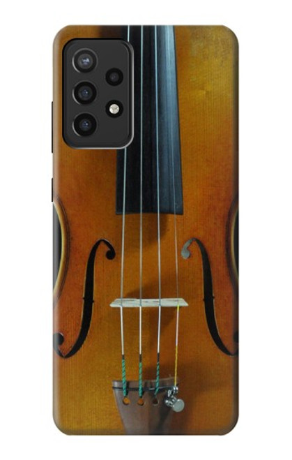 W3234 Violon Etui Coque Housse et Flip Housse Cuir pour Samsung Galaxy A72, Galaxy A72 5G