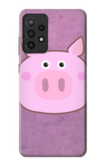 W3269 Porc Dessin animé Etui Coque Housse et Flip Housse Cuir pour Samsung Galaxy A72, Galaxy A72 5G