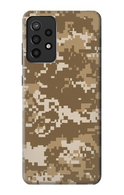 W3294 Armée Tan Coyote Camo Désert Camouflage Etui Coque Housse et Flip Housse Cuir pour Samsung Galaxy A72, Galaxy A72 5G