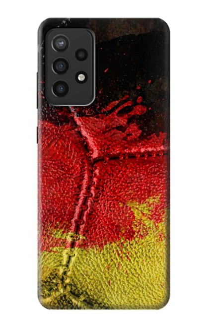 W3303 Allemagne Drapeau graphique Football Millésime Etui Coque Housse et Flip Housse Cuir pour Samsung Galaxy A72, Galaxy A72 5G