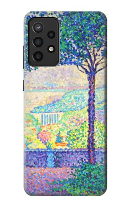 W3349 Paul Signac Terrasse de Meudon Etui Coque Housse et Flip Housse Cuir pour Samsung Galaxy A72, Galaxy A72 5G