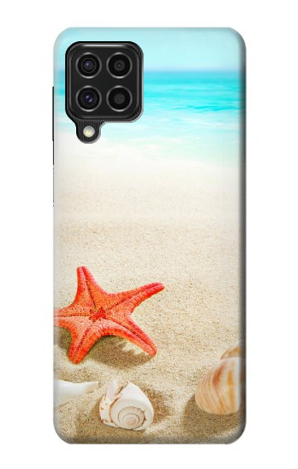 W3212 Coquilles de mer Étoile de mer Plage Etui Coque Housse et Flip Housse Cuir pour Samsung Galaxy F62