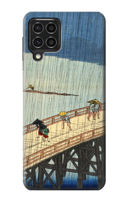 W3347 Utagawa Hiroshige douche soudaine Etui Coque Housse et Flip Housse Cuir pour Samsung Galaxy F62