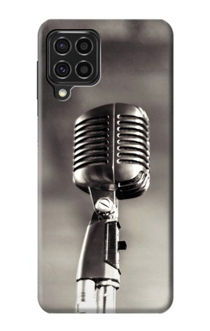 W3495 Microphone millésimé Etui Coque Housse et Flip Housse Cuir pour Samsung Galaxy F62