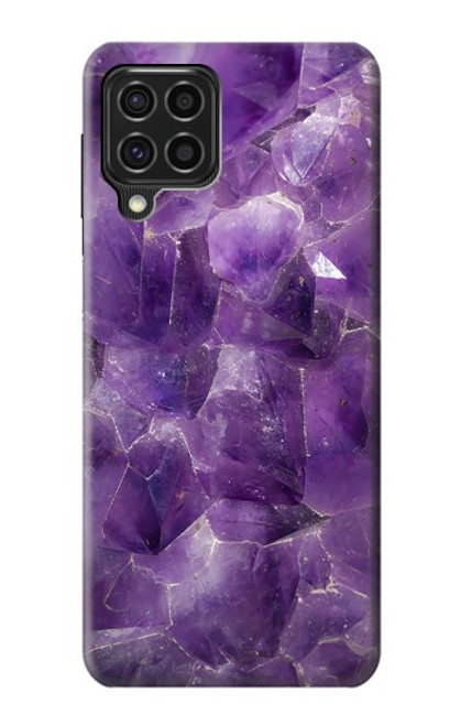 W3713 Graphique violet améthyste à quartz imprimé Etui Coque Housse et Flip Housse Cuir pour Samsung Galaxy F62