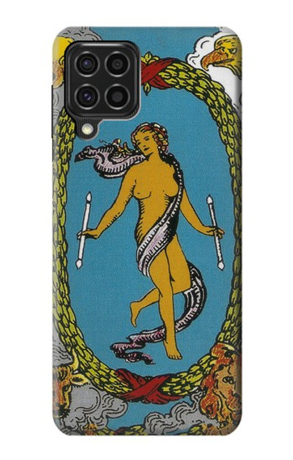 W3746 Carte de tarot le monde Etui Coque Housse et Flip Housse Cuir pour Samsung Galaxy F62