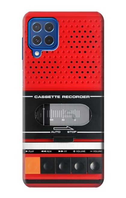 W3204 Rouge Cassette Recorder graphique Etui Coque Housse et Flip Housse Cuir pour Samsung Galaxy M62