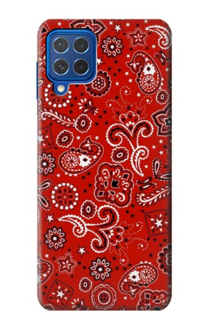 W3354 Rouge classique Bandana Etui Coque Housse et Flip Housse Cuir pour Samsung Galaxy M62