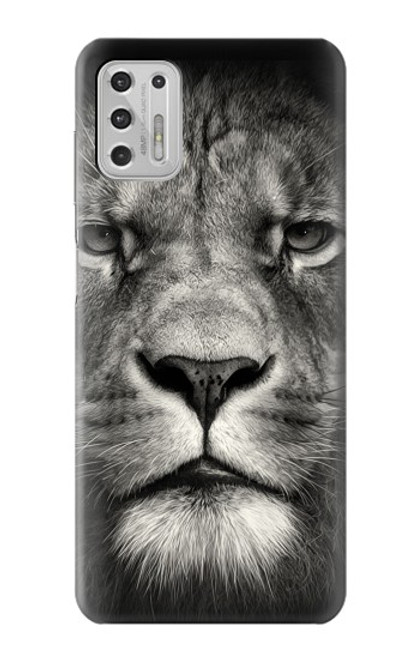 W1352 Lion Visage Etui Coque Housse et Flip Housse Cuir pour Motorola Moto G Stylus (2021)