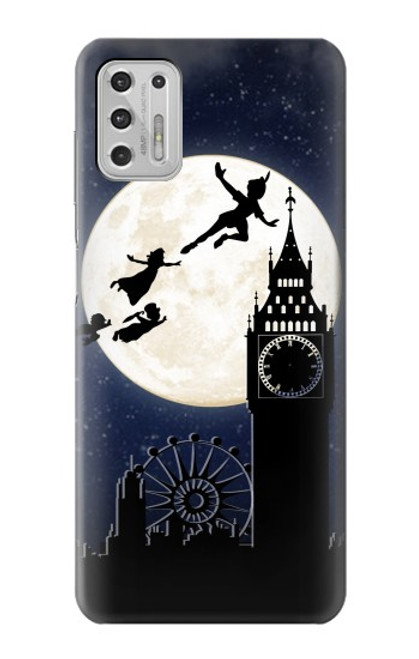 W3249 Peter Pan Pleine Lune Nuit Etui Coque Housse et Flip Housse Cuir pour Motorola Moto G Stylus (2021)