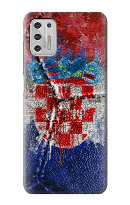 W3313 Croatie Drapeau graphique Football Millésime Etui Coque Housse et Flip Housse Cuir pour Motorola Moto G Stylus (2021)