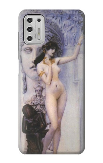 W3353 Gustav Klimt Allégorie de la sculpture Etui Coque Housse et Flip Housse Cuir pour Motorola Moto G Stylus (2021)