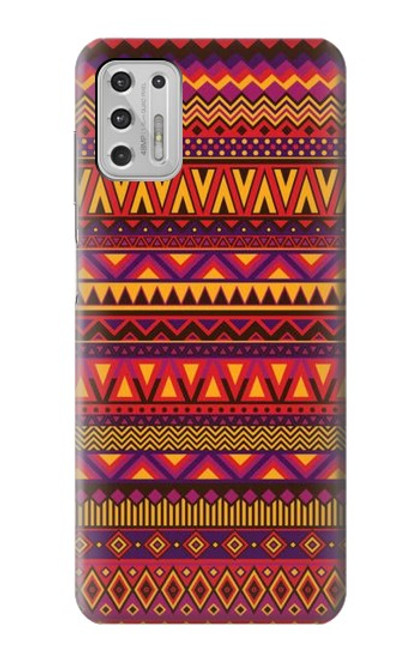 W3404 Aztèques Motif Etui Coque Housse et Flip Housse Cuir pour Motorola Moto G Stylus (2021)