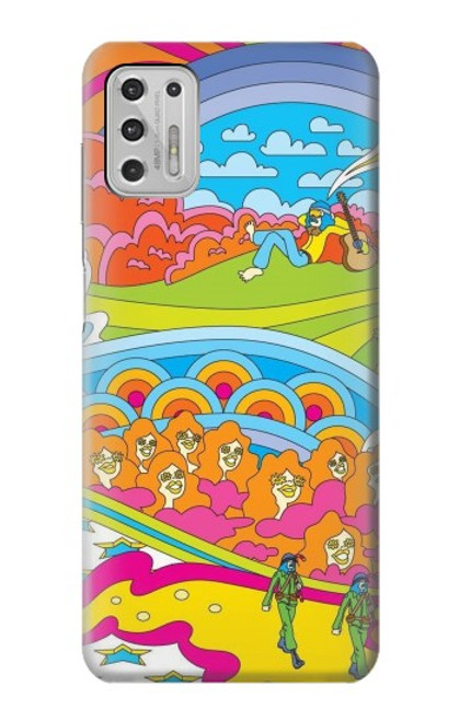 W3407 hippie Art Etui Coque Housse et Flip Housse Cuir pour Motorola Moto G Stylus (2021)