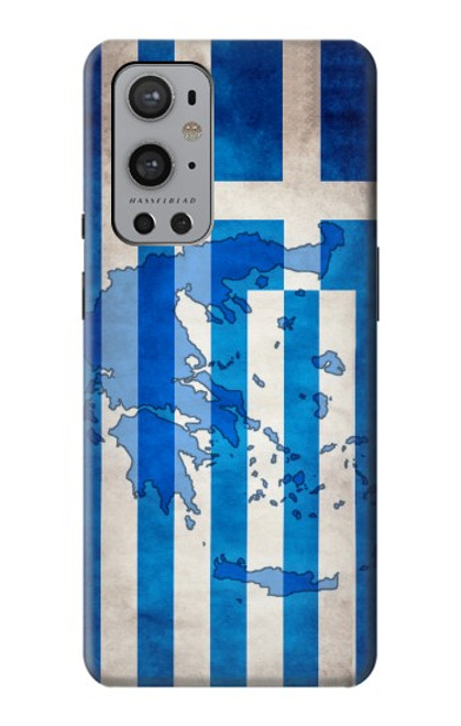 W2970 Grèce Football Football Etui Coque Housse et Flip Housse Cuir pour OnePlus 9 Pro