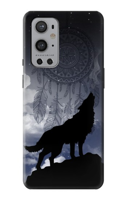 W3011 Dream Catcher Loup Hurlant Etui Coque Housse et Flip Housse Cuir pour OnePlus 9 Pro