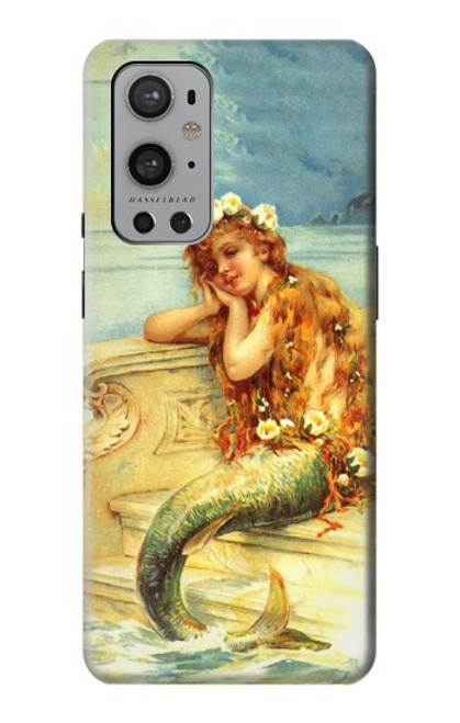 W3184 Peinture Petite Sirène Etui Coque Housse et Flip Housse Cuir pour OnePlus 9 Pro