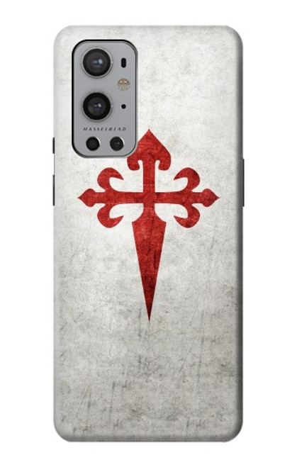 W3200 Ordre de Santiago Croix de Saint-Jacques Etui Coque Housse et Flip Housse Cuir pour OnePlus 9 Pro